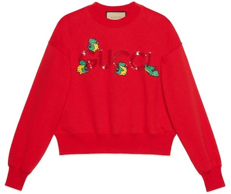 (W) Gucci Año Nuevo Chino SS24 Sudadera Roja Logo Bordado Mujer Dibujo Animado 773769-XJGEA-6429 Buy (W) Gucci Año Nuevo Chino SS24 Sudadera Roja Logo Bordado Mujer Dibujo Animado 773769-XJGEA-6429