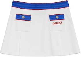 (Women) Gucci Chinese New Year SS24 Embroidered Logo Knit Mini Skirt Off-White 774230-XJGD9-9799 (Women) Gucci Chinese New Year SS24 Embroidered Logo Knit Mini Skirt Off-White 774230-XJGD9-9799