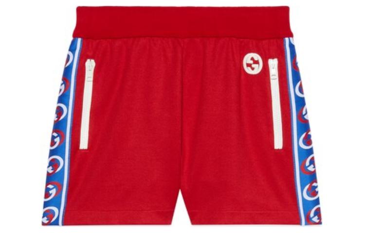 (Women) Gucci Chinese New Year SS24 Logo Elastic Waist Shorts Women Red 774190-XJGD3-6429