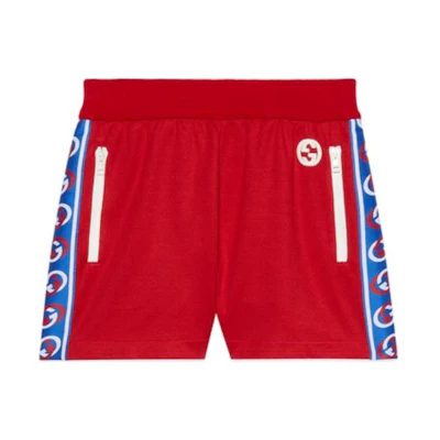 (Women) Gucci Chinese New Year SS24 Logo Elastic Waist Shorts Women Red 774190-XJGD3-6429