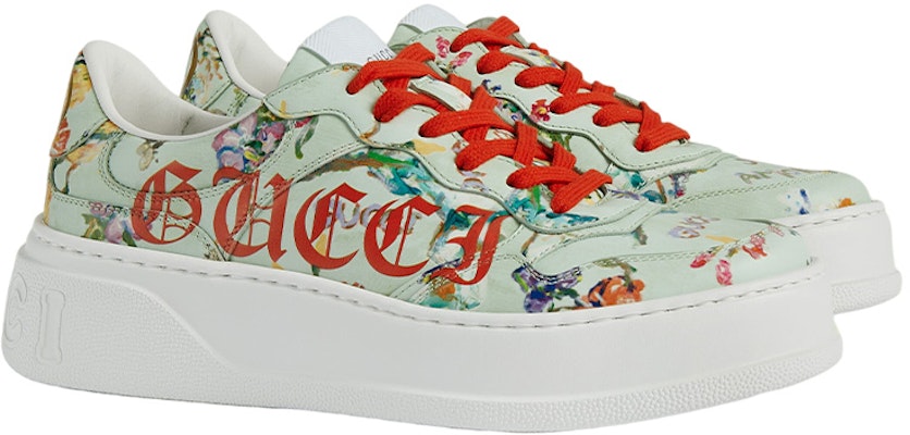 (W) 구찌 청키 B '소아베 아모레 플로럴 프린트 - 민트 그린' 710977-AAANZ-3936 Order (W) 구찌 청키 B '소아베 아모레 플로럴 프린트 - 민트 그린' 710977-AAANZ-3936