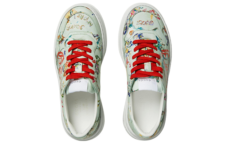 Lookbook (W) 구찌 청키 B '소아베 아모레 플로럴 프린트 - 민트 그린' 710977-AAANZ-3936