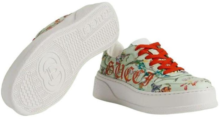 (W) 구찌 청키 B '소아베 아모레 플로럴 프린트 - 민트 그린' 710977-AAANZ-3936 Purchase (W) 구찌 청키 B '소아베 아모레 플로럴 프린트 - 민트 그린' 710977-AAANZ-3936