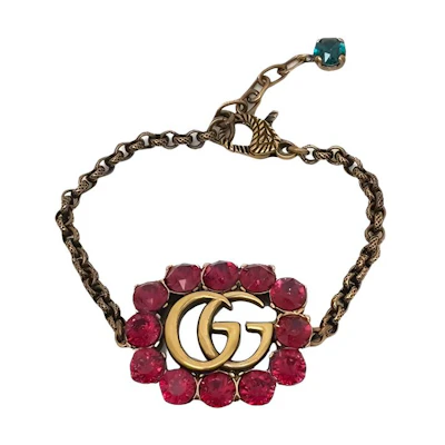 (Women) GUCCI Classic Double G Logo Bracelet - Brass Color. 809072921