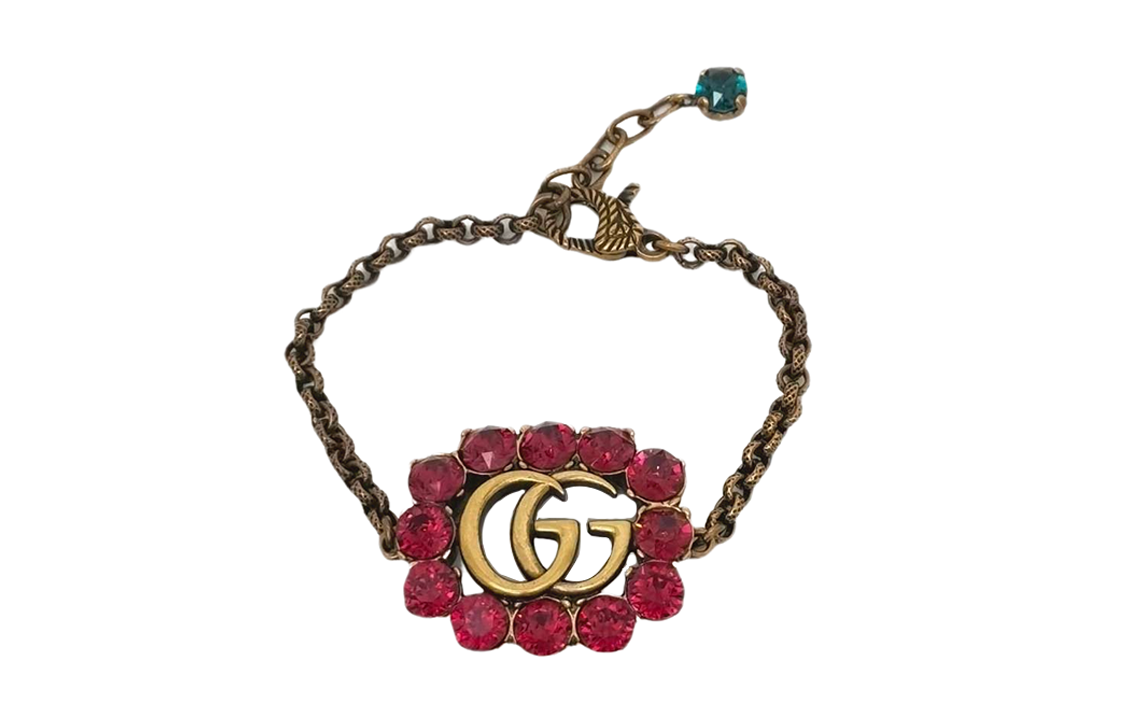 Order (W) GUCCI Clásica Pulsera Logo Doble G - Color Latón. 809072921