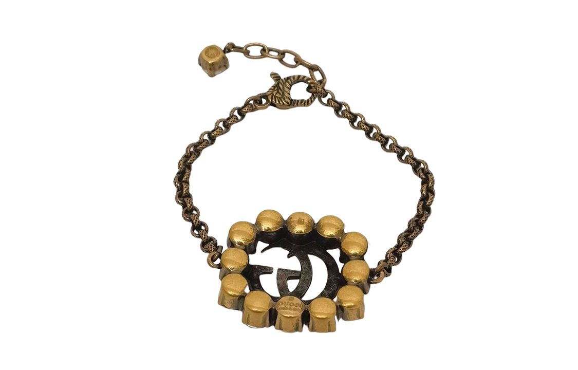 Lookbook (W) GUCCI Clásica Pulsera Logo Doble G - Color Latón. 809072921