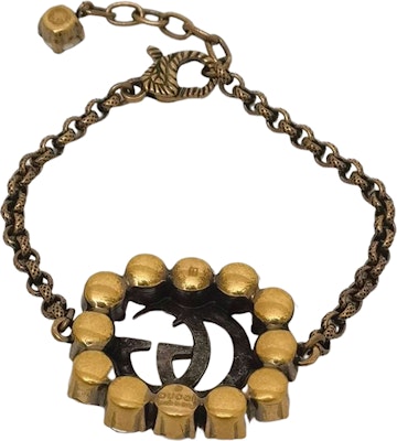 (Women) GUCCI Classic Double G Logo Bracelet - Brass Color. 809072921 Lookbook (Women) GUCCI Classic Double G Logo Bracelet - Brass Color. 809072921