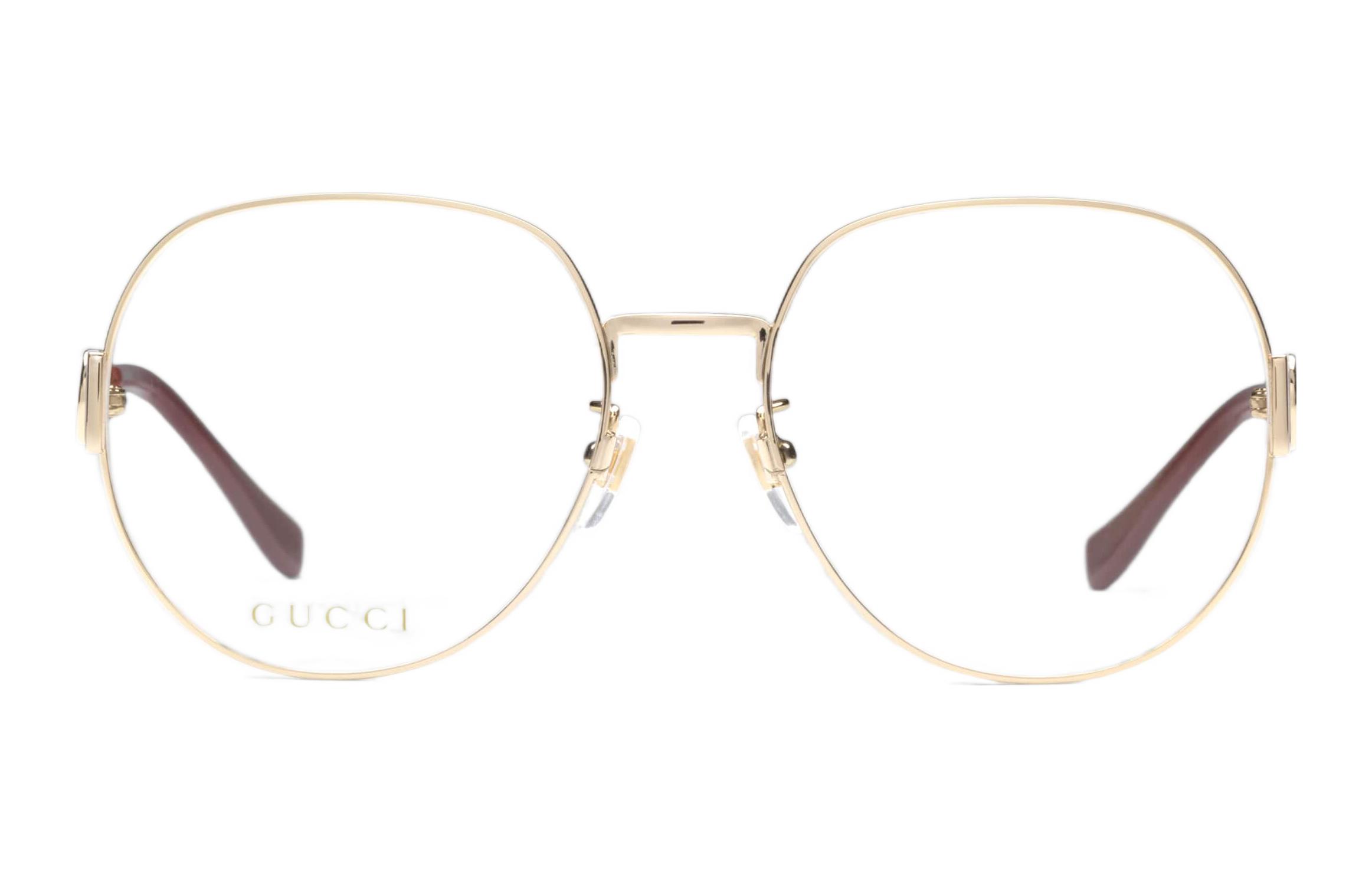 (Women) GUCCI Classic Fashion Gold Irregular Alloy Optical Glasses Frame Women 707763-I3330-8091 圖 3