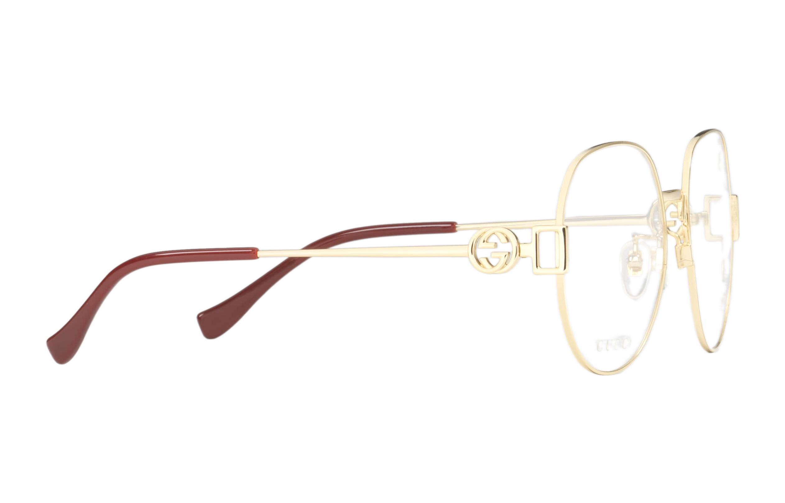 (Women) GUCCI Classic Fashion Gold Irregular Alloy Optical Glasses Frame Women 707763-I3330-8091 圖 4