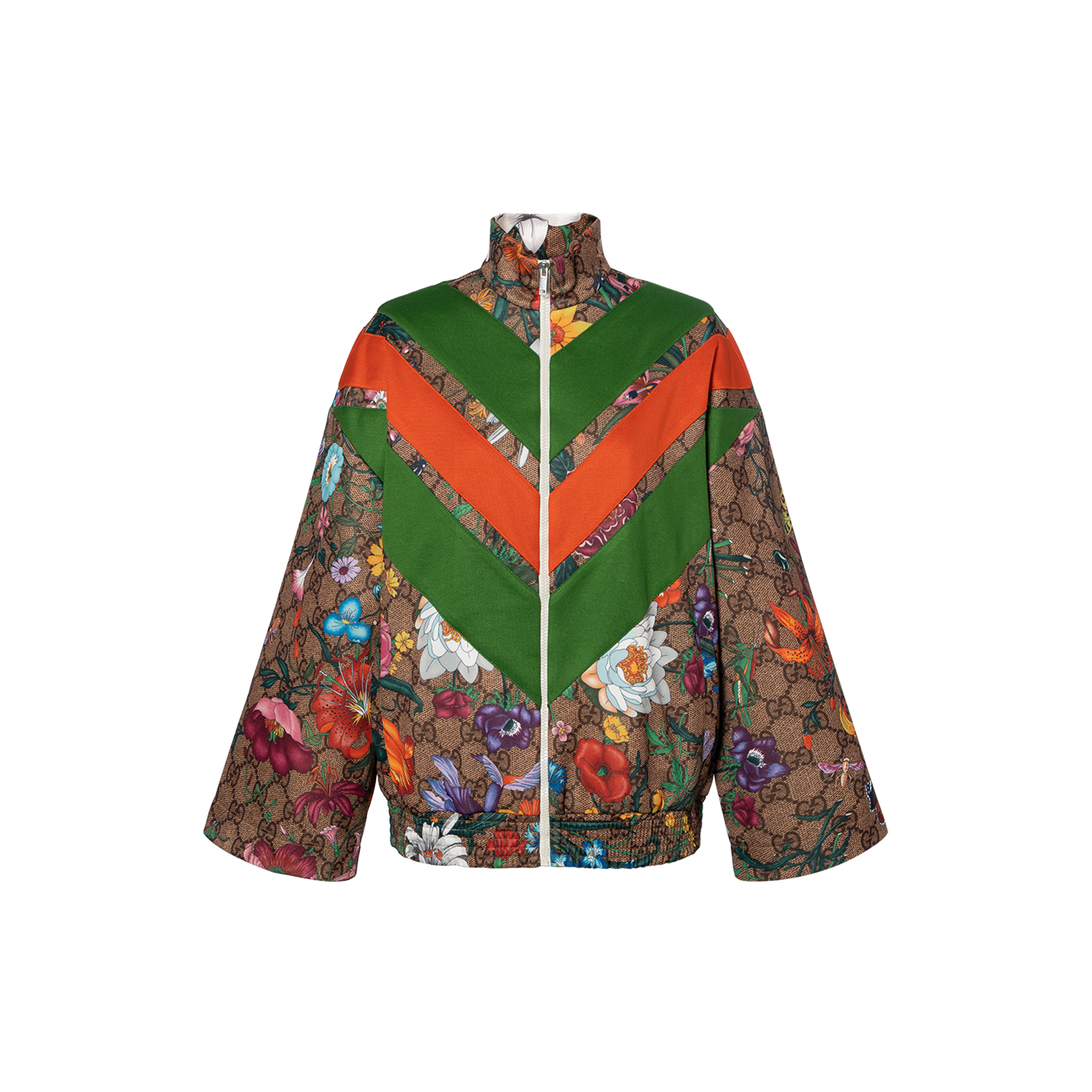 (Women) Gucci Classic GG Floral Zip Jacket - Brown 605443-XJB9B-2103