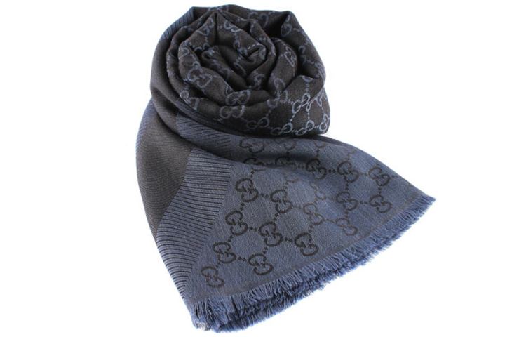 (Women) GUCCI Classic Print Wool Scarf for Women - Navy/Black 281942-3G704-1364 圖 2