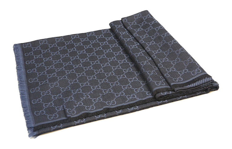 (Women) GUCCI Classic Print Wool Scarf for Women - Navy/Black 281942-3G704-1364 圖 4