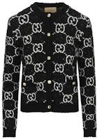 (Women) GUCCI Cosmogonie SS23 Black Logo Jacquard Knit Cardigan. 731718-XKC1L-1289 (Women) GUCCI Cosmogonie SS23 Black Logo Jacquard Knit Cardigan. 731718-XKC1L-1289