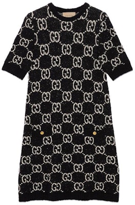 (W) Gucci Cosmogonie SS23 黑色GG提花中長洋裝 女款 731720-XKC1L-1289 Buy (W) Gucci Cosmogonie SS23 黑色GG提花中長洋裝 女款 731720-XKC1L-1289