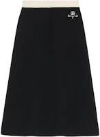 (Women) Gucci Cosmogonie SS23 Embroidered Black Midi Skirt 681310-XKB7S-1080 (Women) Gucci Cosmogonie SS23 Embroidered Black Midi Skirt 681310-XKB7S-1080
