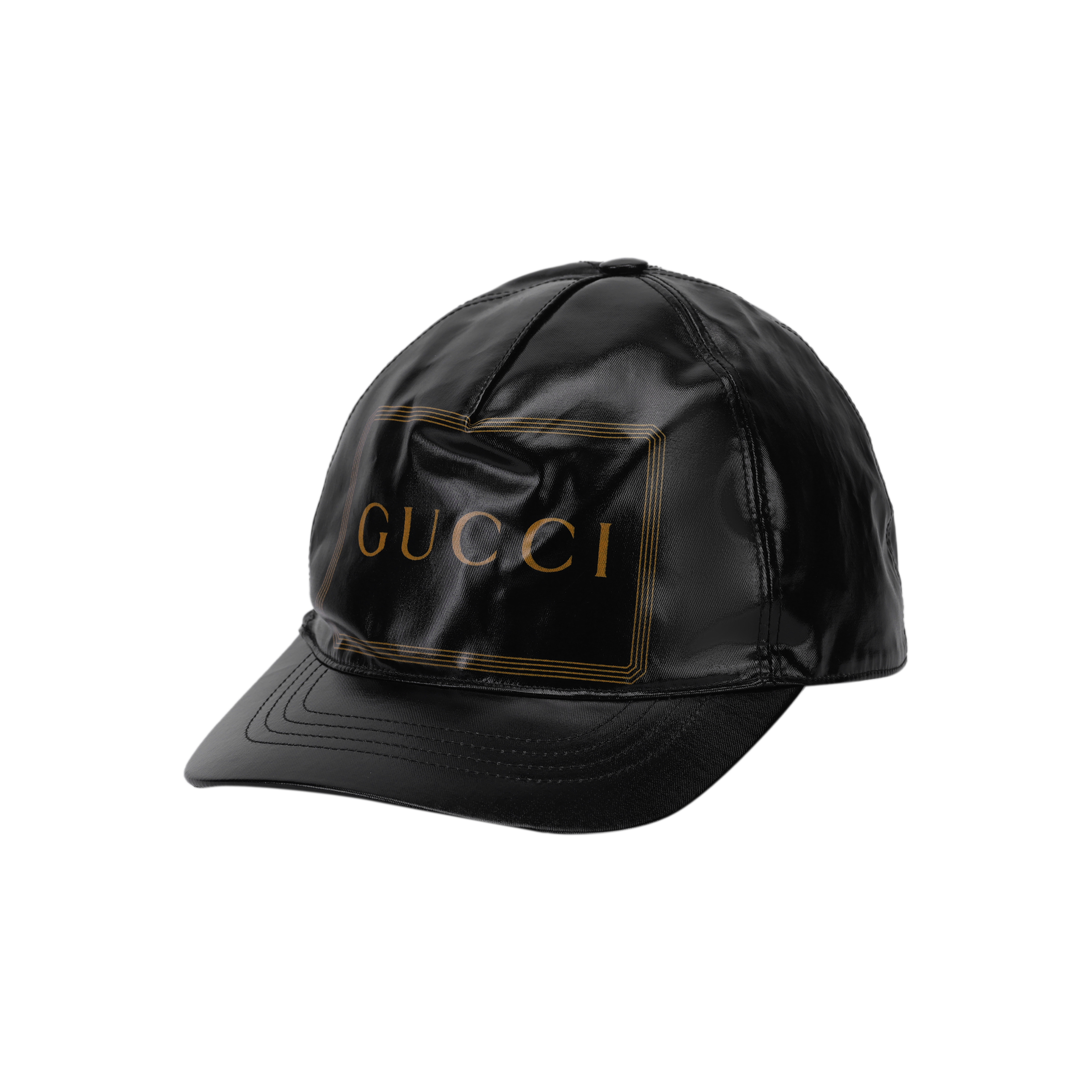 (Women) GUCCI Cotton Logo Baseball Cap with Yellow Trim 426887-4HG80-1000