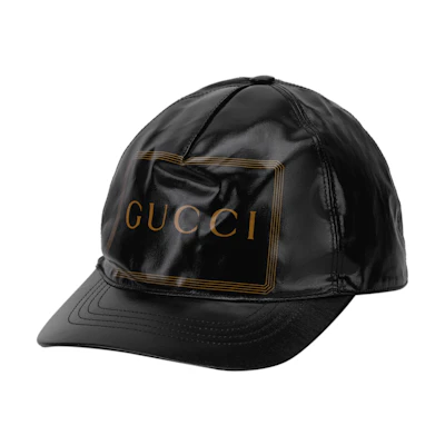 (Women) GUCCI Cotton Logo Baseball Cap with Yellow Trim 426887-4HG80-1000