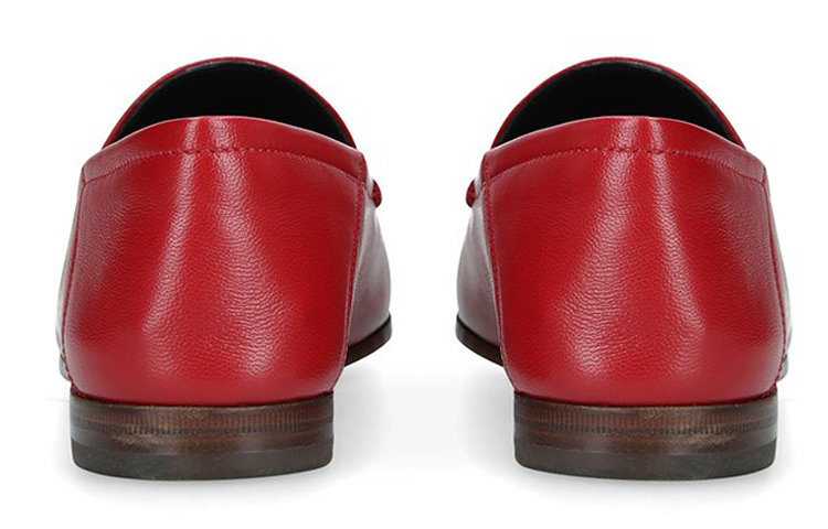 Lookbook (W) Kasut Papan Luncur Gucci Kulit Lembu Merah Anti-Gelincir Ringan 414998-DLC00-6438