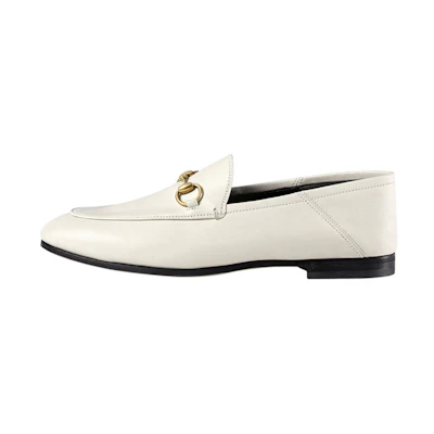 (W) Gucci Cowhide Thick Sole Shoe White