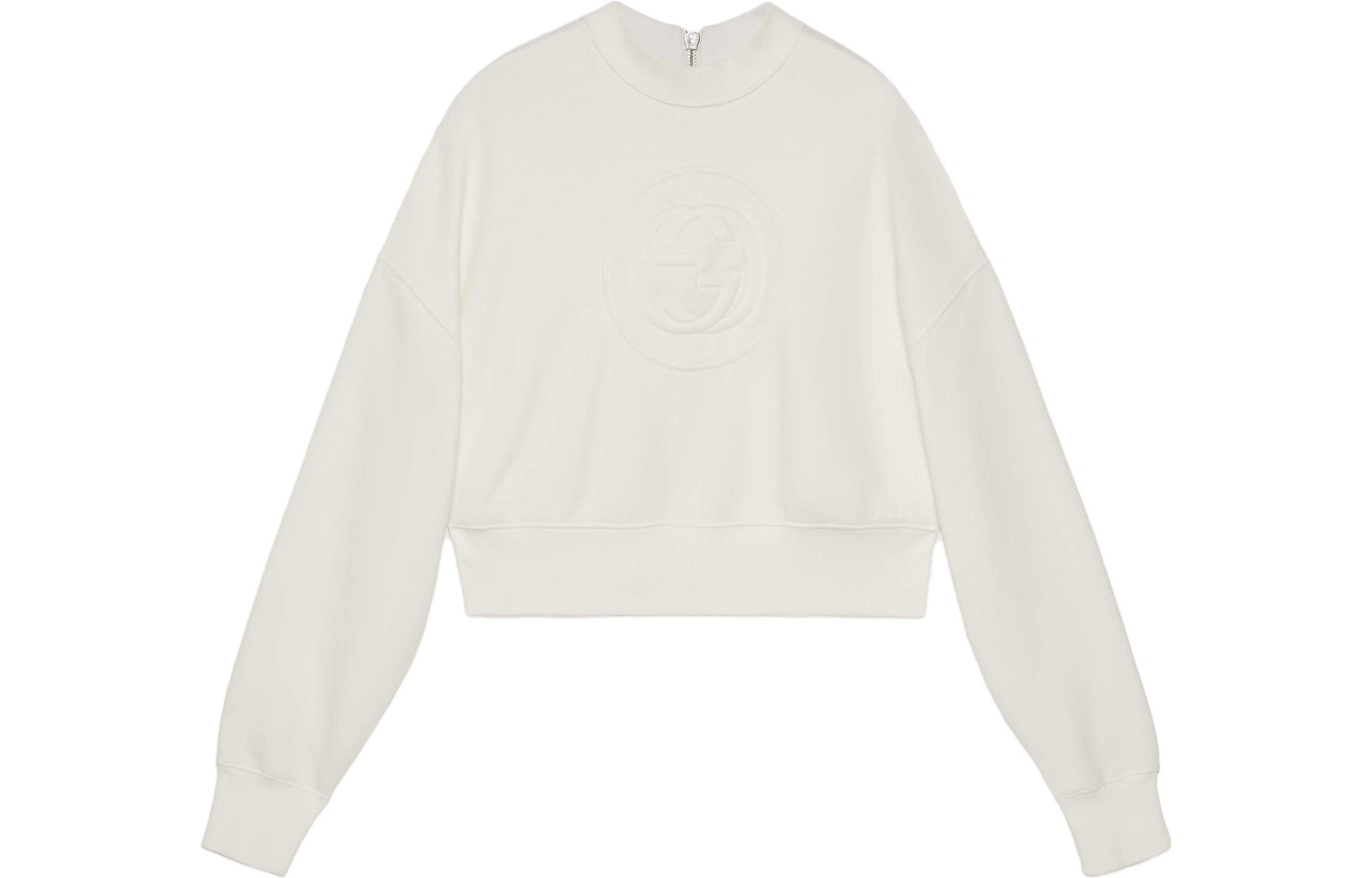 (Women) Gucci Crewneck Sweatshirt with Embossed Logo 756869-XJF13-9088