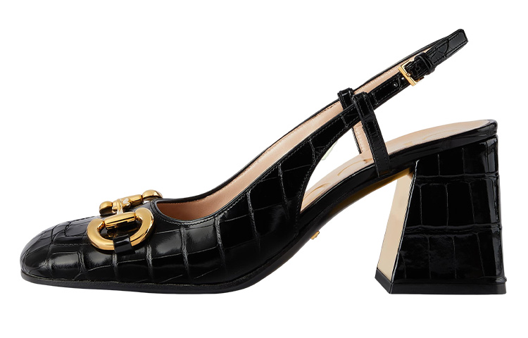 Buy (W) Gucci Kulit Buaya Mule 'Black Fashion' 708951-E5BF0-1000
