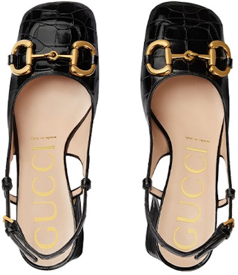 (W) Gucci Kulit Buaya Mule 'Black Fashion' 708951-E5BF0-1000 Order (W) Gucci Kulit Buaya Mule 'Black Fashion' 708951-E5BF0-1000