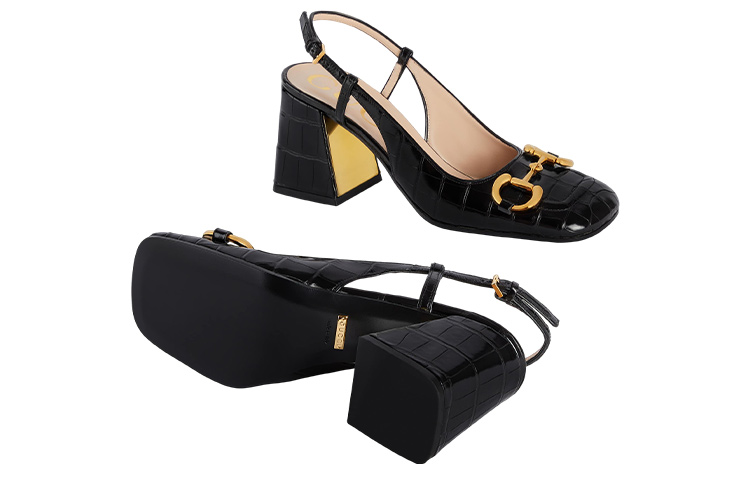 Shop (W) Gucci Kulit Buaya Mule 'Black Fashion' 708951-E5BF0-1000