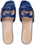 Lookbook (W) Gucci Kulit Buaya Selipar Terbuka 'Blue Fashion' 694451-E5V00-4520