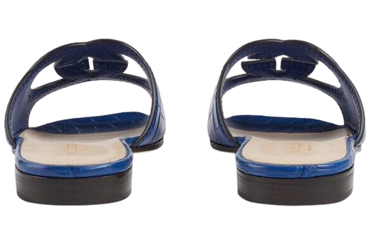 Shop (W) Gucci Kulit Buaya Selipar Terbuka 'Blue Fashion' 694451-E5V00-4520