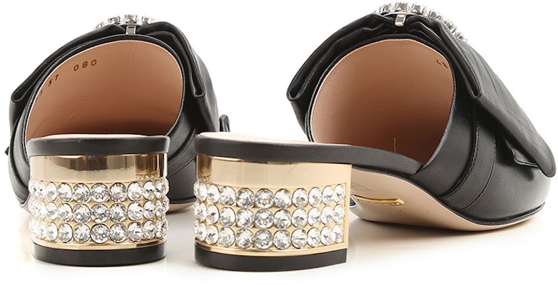 GUCCI 古馳 水晶扣低跟 透氣增高 時尚高跟鞋 女款 黑 Shop GUCCI 古馳 水晶扣低跟 透氣增高 時尚高跟鞋 女款 黑