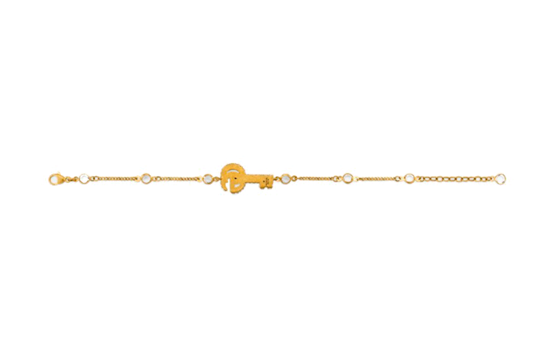 Shop (Women) GUCCI Crystal Double G Bracelet for Women - Gold 645623-J1D50-8062