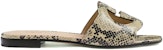 (W) Sandal Gucci 'Interlocking G - Neutral' Potongan Tumit Terbuka. 694451-19Y00-9719
