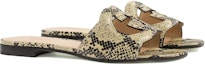 Lookbook (W) Sandal Gucci 'Interlocking G - Neutral' Potongan Tumit Terbuka. 694451-19Y00-9719