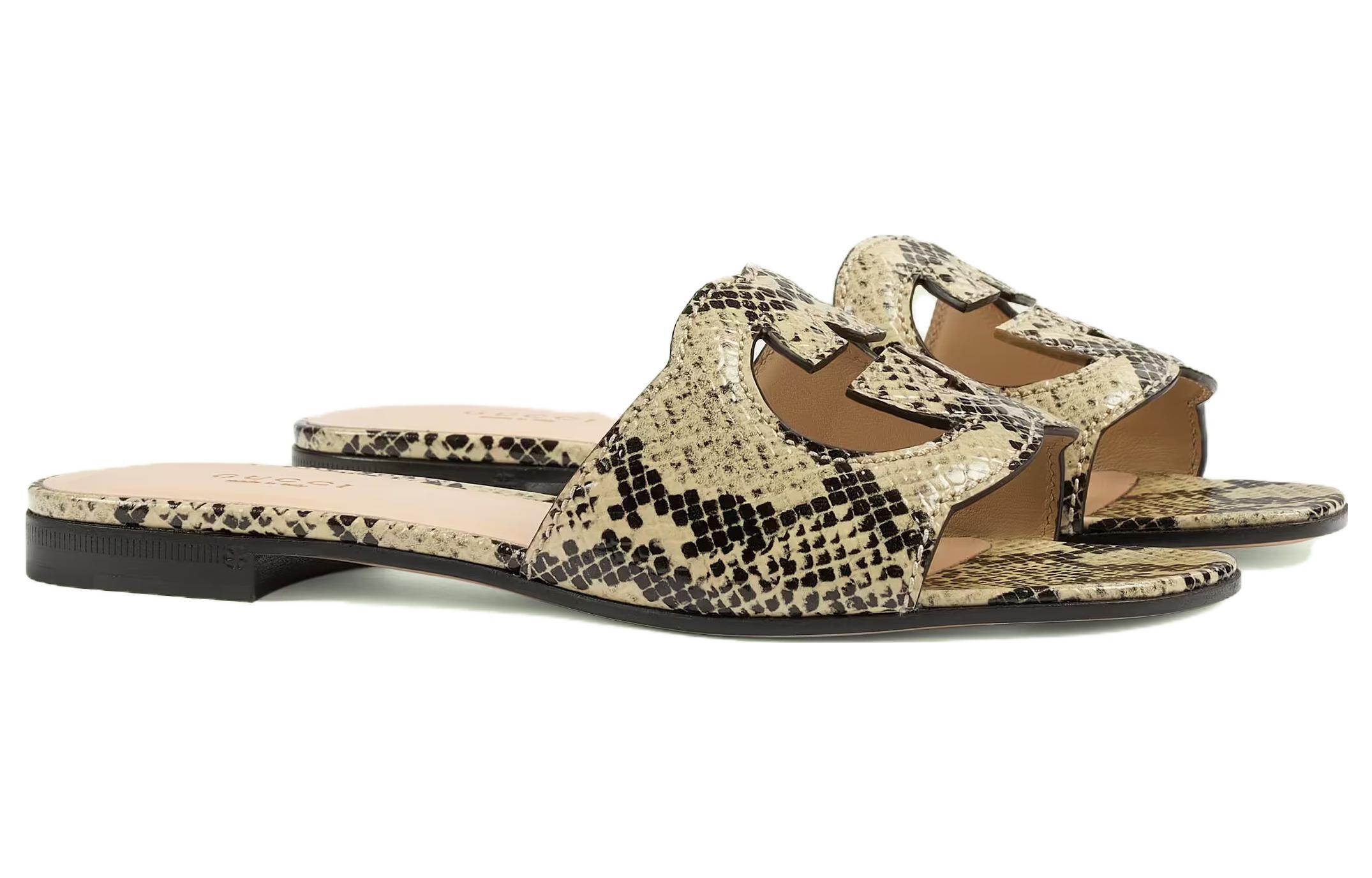 Lookbook (W) Sandal Gucci Cut-out Interlocking G - Warna Netral 694451-19Y00-9719