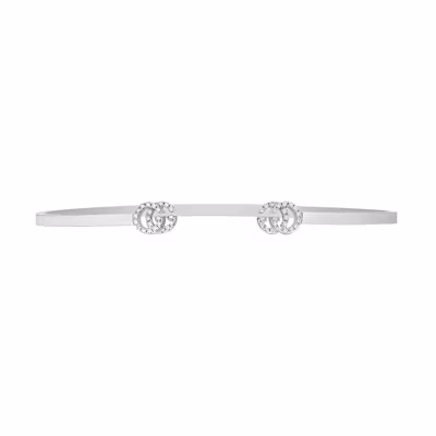 (Women) GUCCI Diamond 18K White Gold Silver Bracelet for Women 481662-J8568-9066