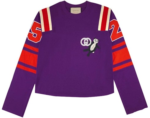 (Women) Gucci Digital Print Cropped Crewneck Long Sleeve Sweatshirt Women Purple 666223-XJDPG-5283 Buy (Women) Gucci Digital Print Cropped Crewneck Long Sleeve Sweatshirt Women Purple 666223-XJDPG-5283