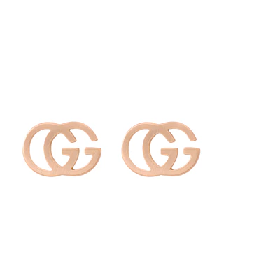 (Women) GUCCI Double G 18k Rose Gold Earrings for Women - Rose Gold. 702801-J8500-5702