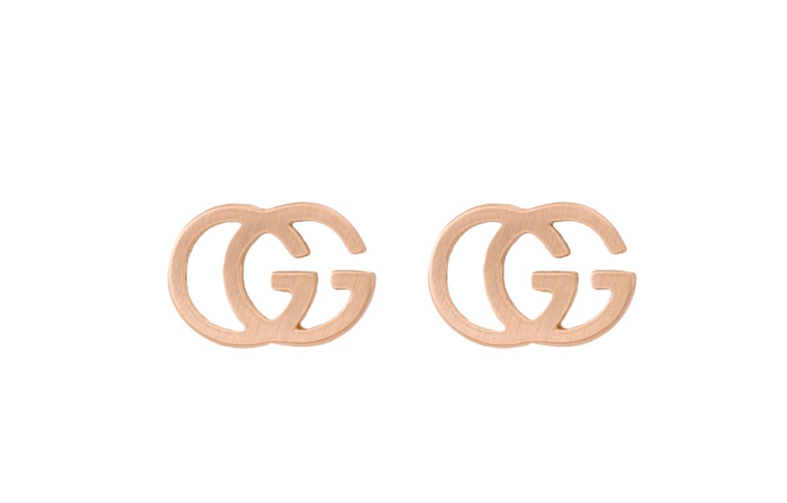 (Women) GUCCI Double G 18k Rose Gold Earrings for Women - Rose Gold. 702801-J8500-5702 圖 2