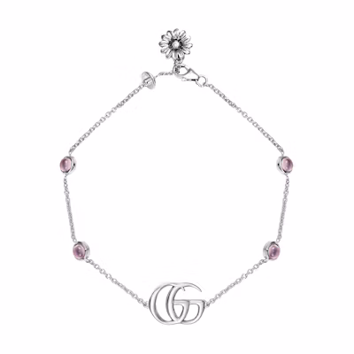 (Women) GUCCI Double G 925 Sterling Silver Bracelet for Women. YBA527393002