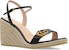 (W) Gucci Double G 95mm Platform Espadrille Kulit Hitam 646311-A3N00-1000