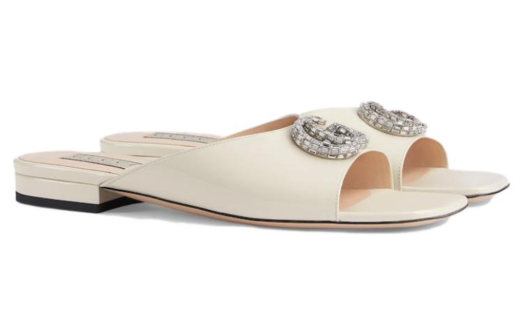 Order (Women) Gucci Double G 'Beige Leather Slide' 771586-BNC00-9522