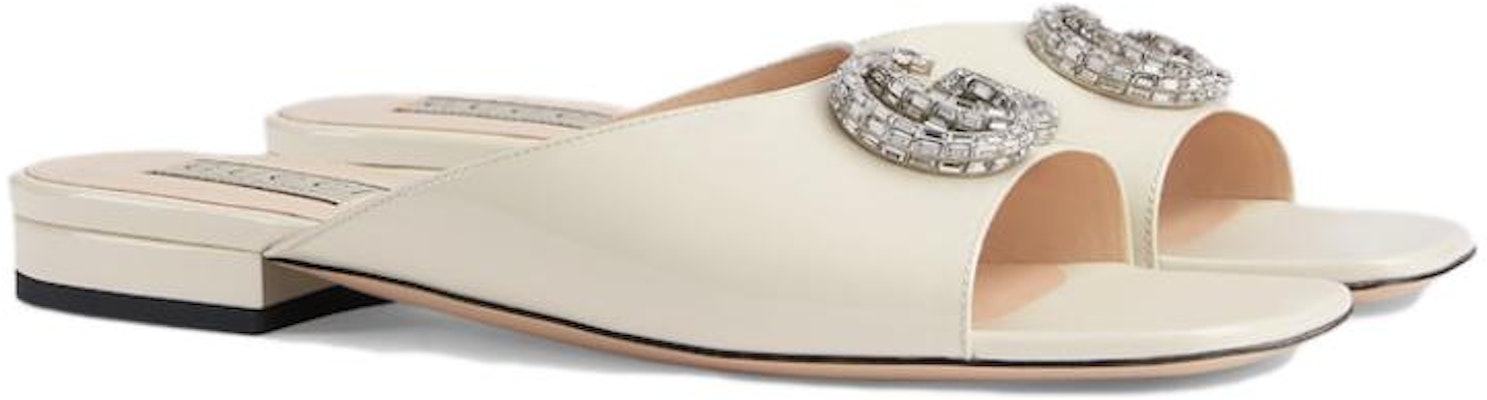 (Women) Gucci Double G 'Beige Leather Slide' 771586-BNC00-9522 Order (Women) Gucci Double G 'Beige Leather Slide' 771586-BNC00-9522