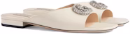 (W) Gucci Double G 'Selipar Kulit Beige' 771586-BNC00-9522