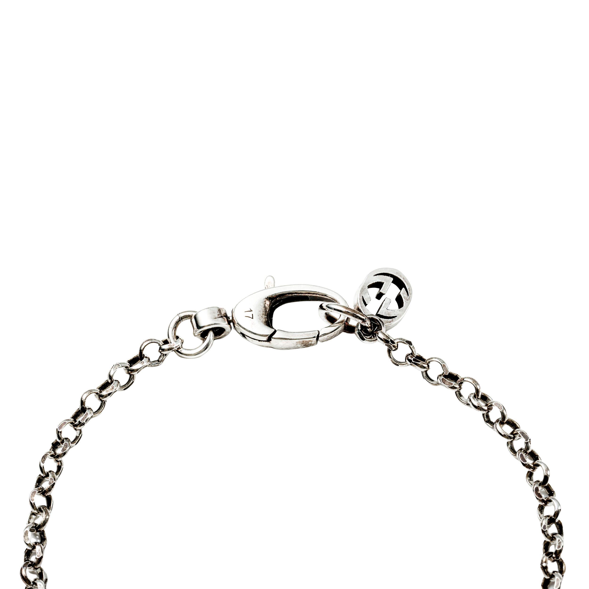 Purchase (W) GUCCI Pulsera de Plata 925 Doble G Envejecida Plata. 632207-J8400-0701