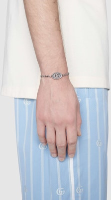 (W) Kalung Wanita GUCCI Double G Perak 925 Antik. 627749-J8400-0701 Sizing (W) Kalung Wanita GUCCI Double G Perak 925 Antik. 627749-J8400-0701