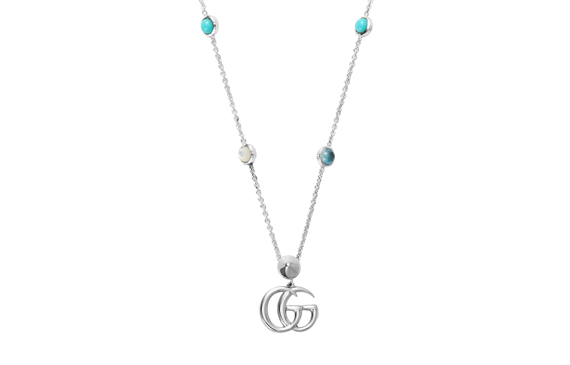 (Women) GUCCI Double G Alphabet Necklace 925 Silver for Women - Silver 527399-J8474-8517 圖 2