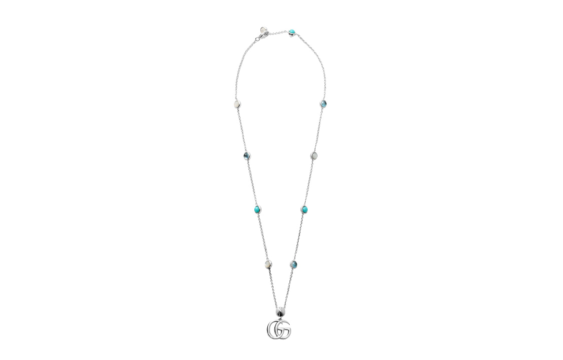 (Women) GUCCI Double G Alphabet Necklace 925 Silver for Women - Silver 527399-J8474-8517 圖 4