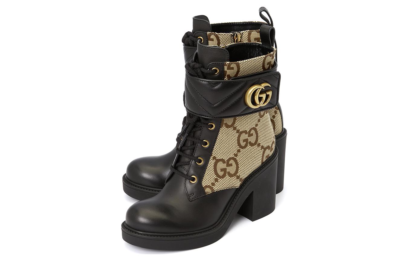 Lookbook (W) Stivale alla Caviglia Gucci Double G ''Camel Ebony'' 719849-AABD0-1183