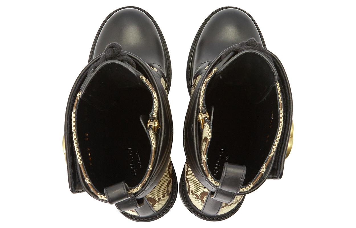 Purchase (W) Stivale alla Caviglia Gucci Double G ''Camel Ebony'' 719849-AABD0-1183