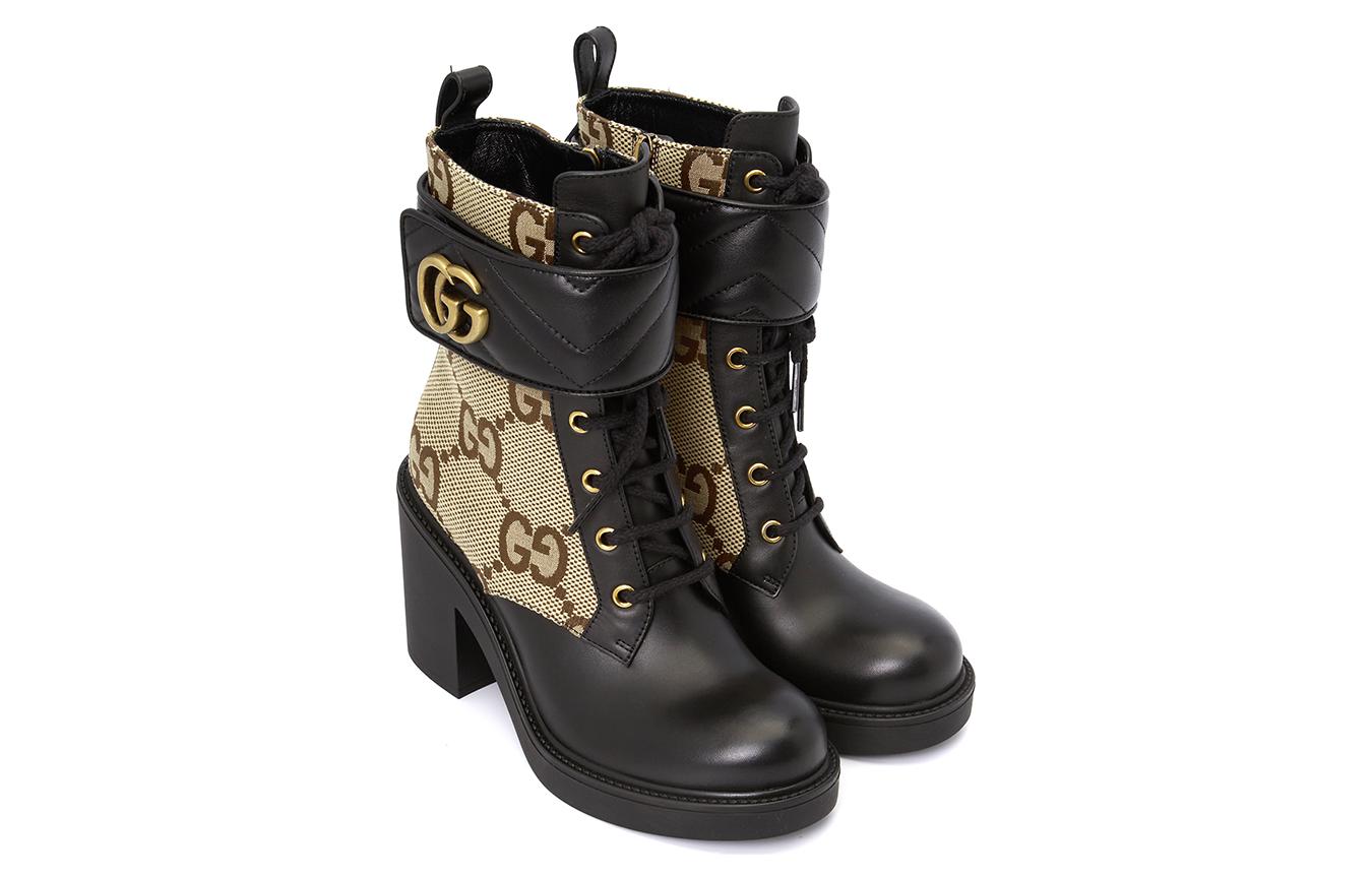 Sizing (W) Stivale alla Caviglia Gucci Double G ''Camel Ebony'' 719849-AABD0-1183